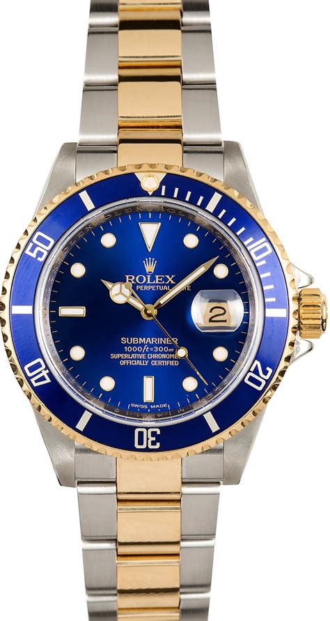 rolex submariner 16613 blue